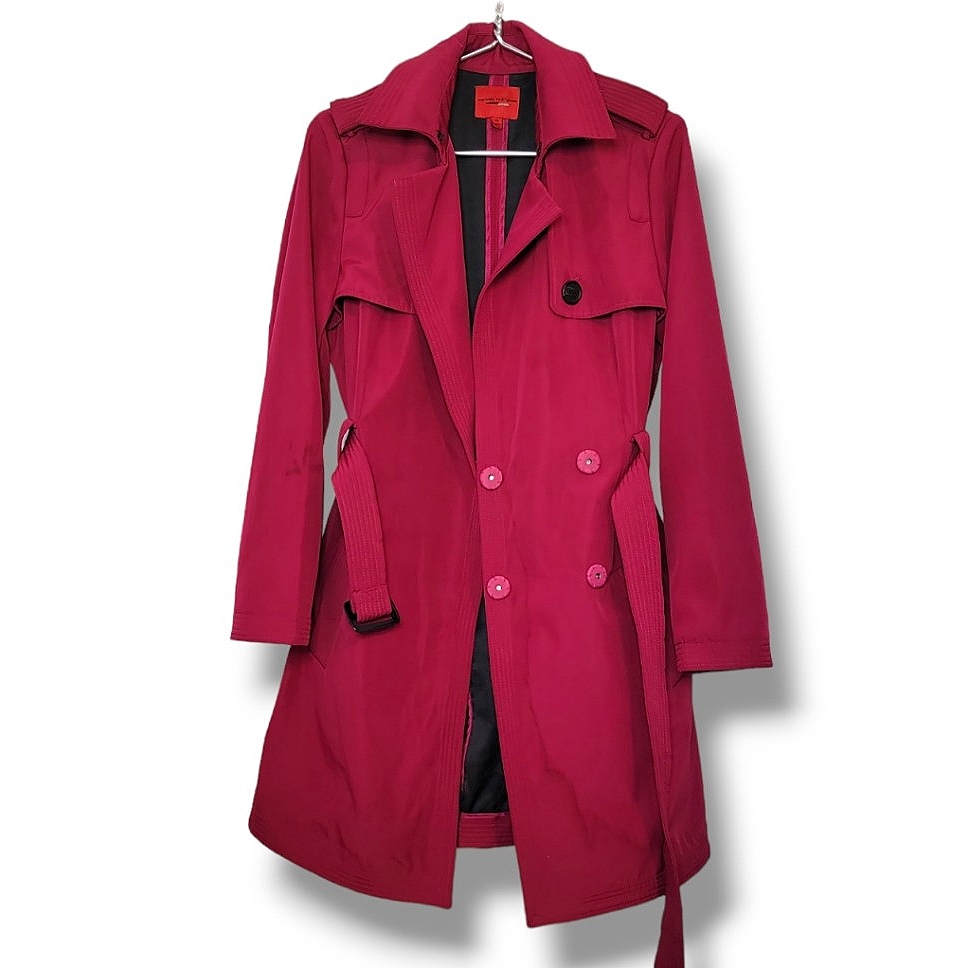Womens Trench Coat Size M 810 Red Brand By Narciso Rodriguez